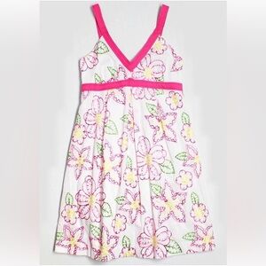 LILLY PULITZER Embroidered Mini Dress Floral Amber Fruit Lined Pink Preppy 2